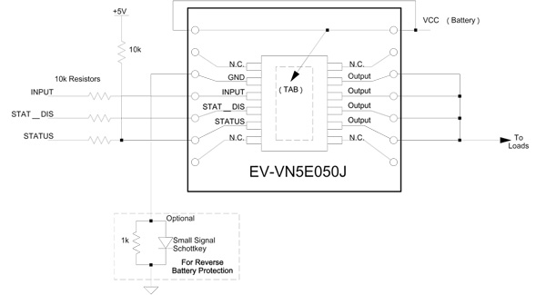 STMicroelectronics application schematic